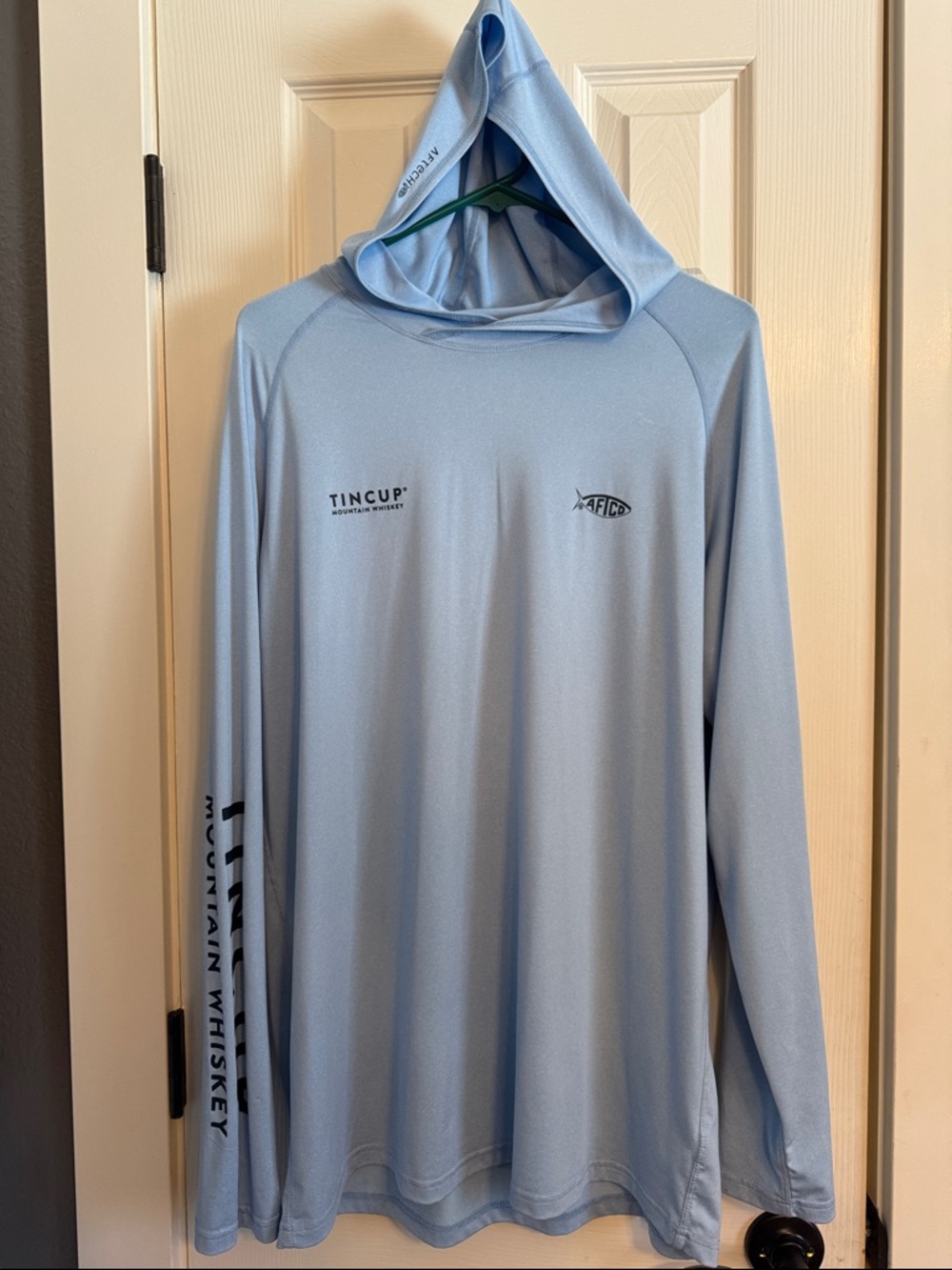 American Fishing Tackle Co. long sleeve hooded fishing shirt size Large